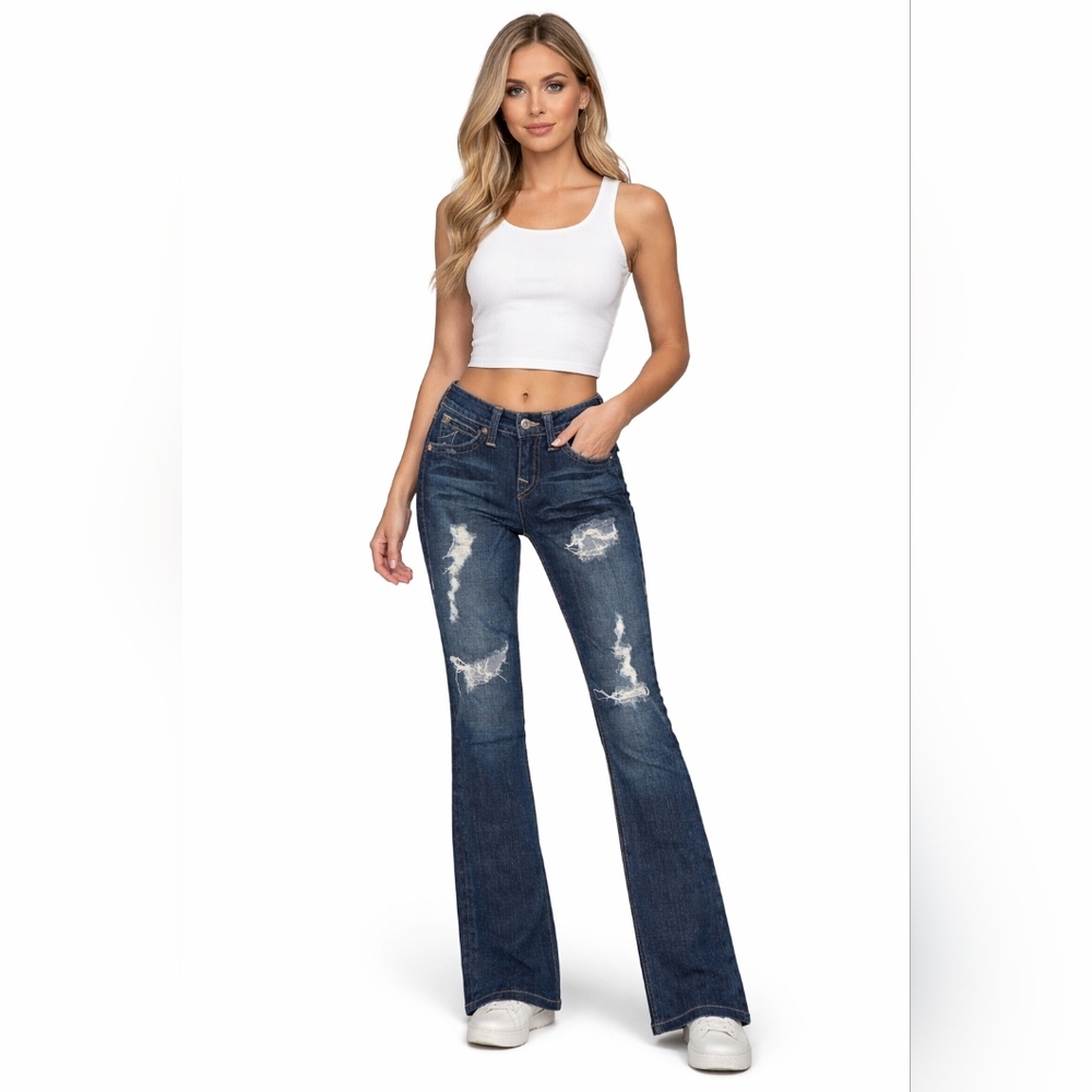 True Religion Distressed Straightleg Jeans-28